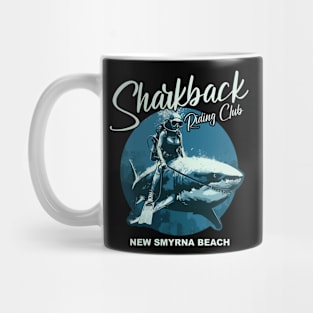 Sharkback Riding Club New Smyrna Beach Funny Shark Mug